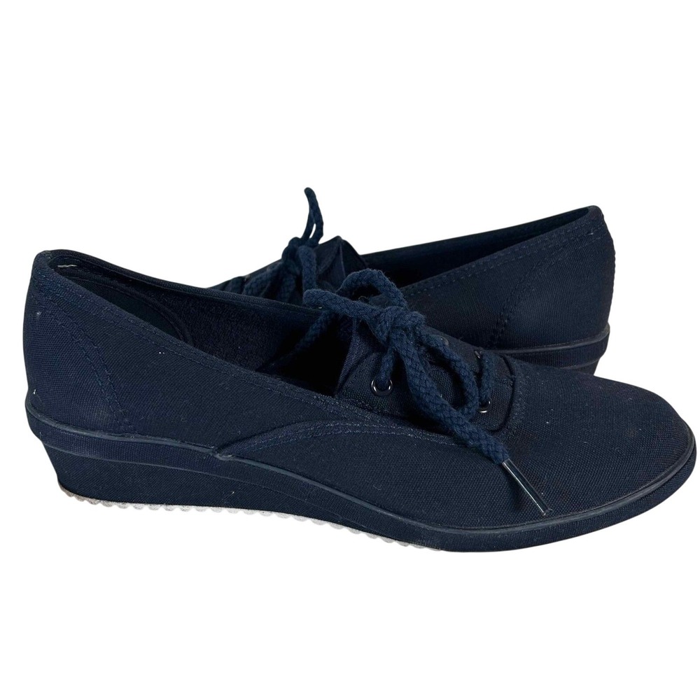 Grasshoppers Canvas Lace Up Sneakers Casual Comfort Shoes Navy Blue Size 7 - Picture 2 of 15